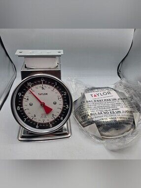 Taylor Mechanical Kitchen Food Scale 11lbs Capacity,Grams & Ounces,Black/Silver
